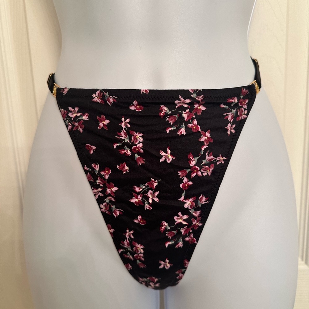 Victoria's Secret Black Floral Panties